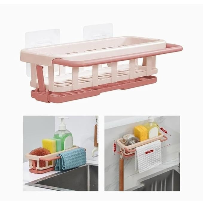 Retractable Sink Storage Tray with Drying Basket