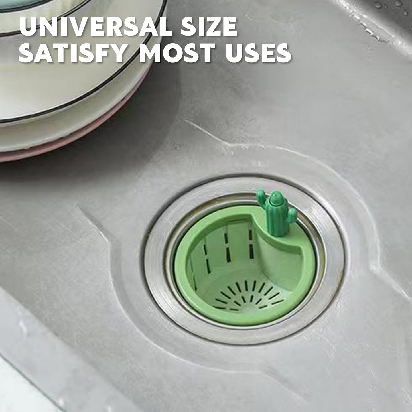 Cactus Kitchen Sink Strainer - Press Automatic Dumping