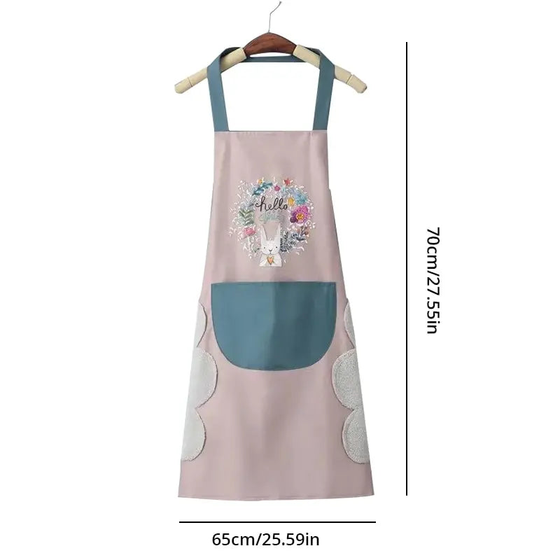 Kitchen Apron With Pocket & Hand-wipe