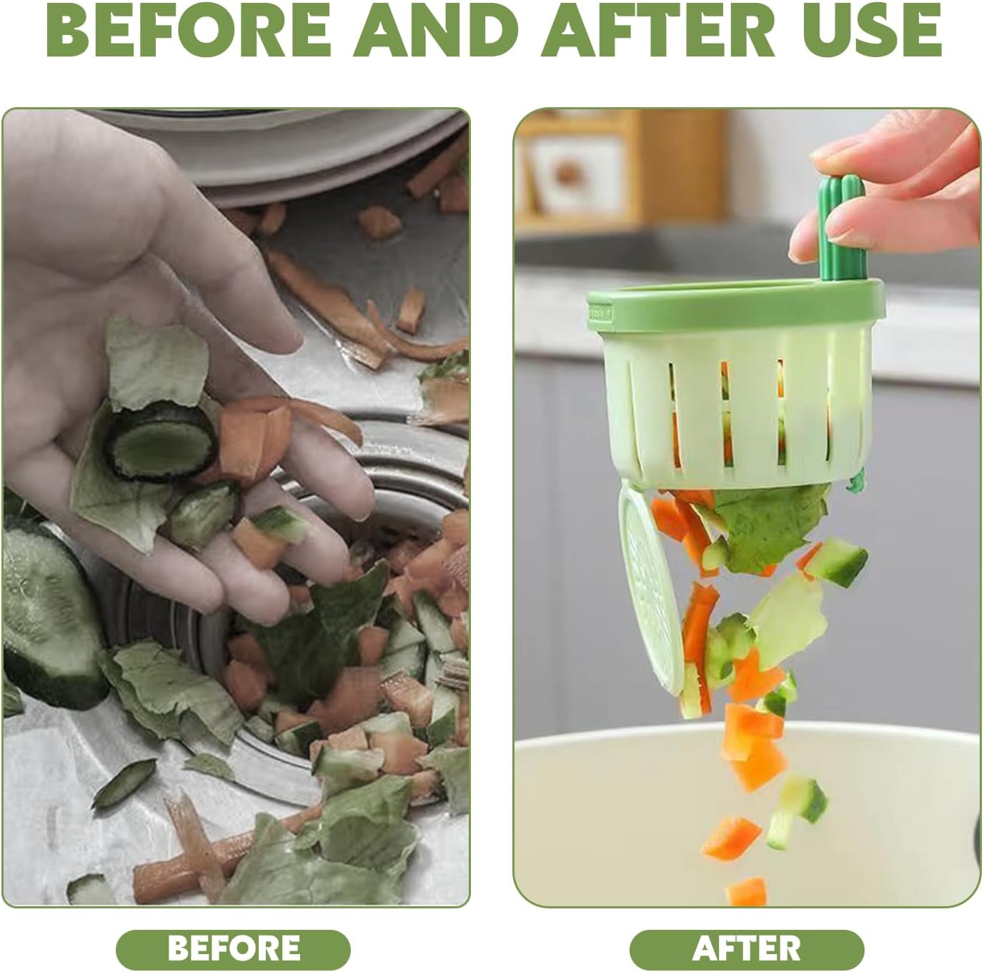 Cactus Kitchen Sink Strainer - Press Automatic Dumping