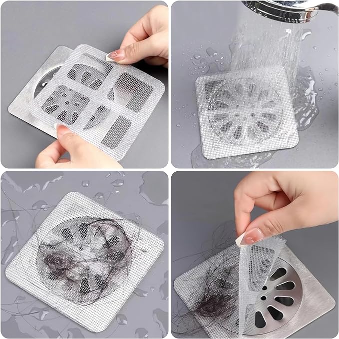 Disposable Drain Hair Catcher Stickers for Bathroom, Bathtub and Kitch ...