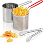 Stainless Steel Deep Frying Pot with Strainer Basket (1200ml)