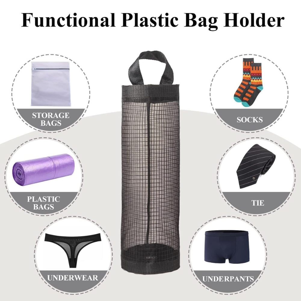 Mesh Plastic & Grocery Bag Storage Organizer (Pack of 2)
