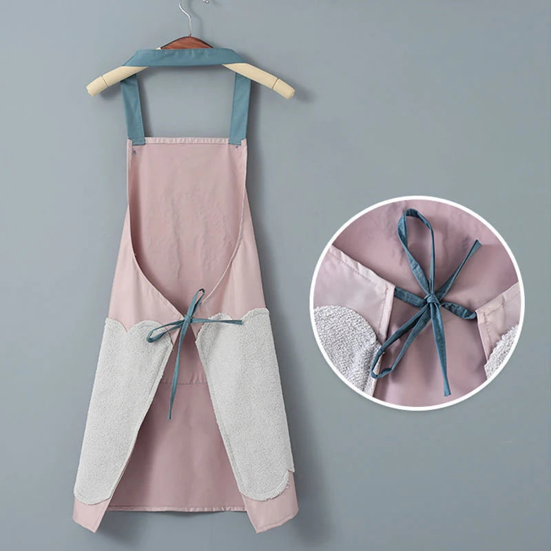 Kitchen Apron With Pocket & Hand-wipe