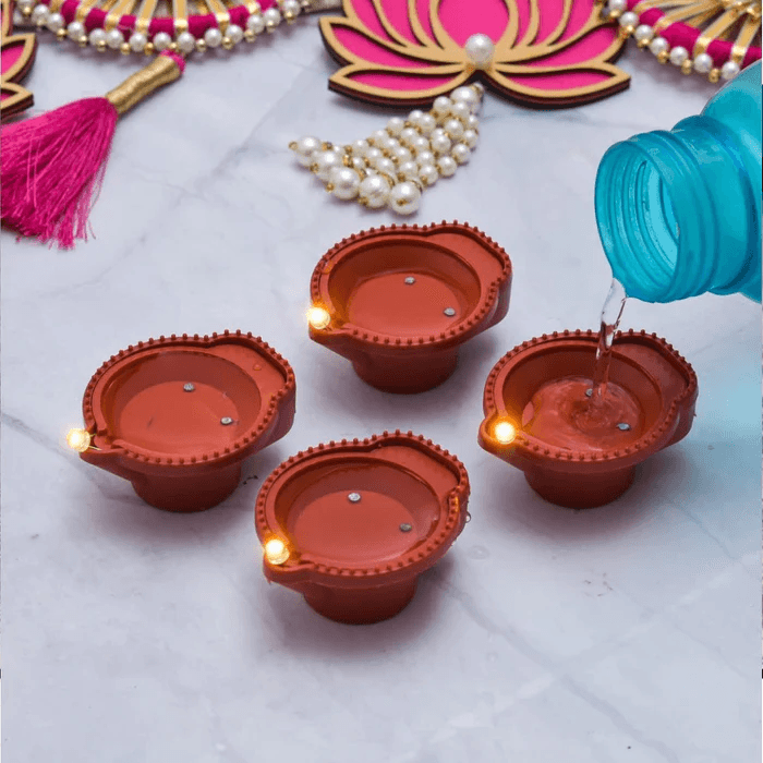 LED Water Sensor Magic Diyas with Ambient Lights (Pack of 6)- 🎆 Pre-Diwali Mega Sale 🌟