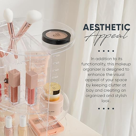 360° Rotating Makeup Organizer