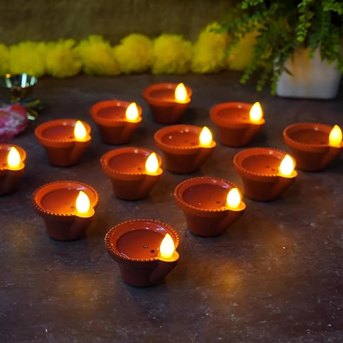 LED Water Sensor Magic Diyas with Ambient Lights (Pack of 6)- 🎆 Pre-Diwali Mega Sale 🌟