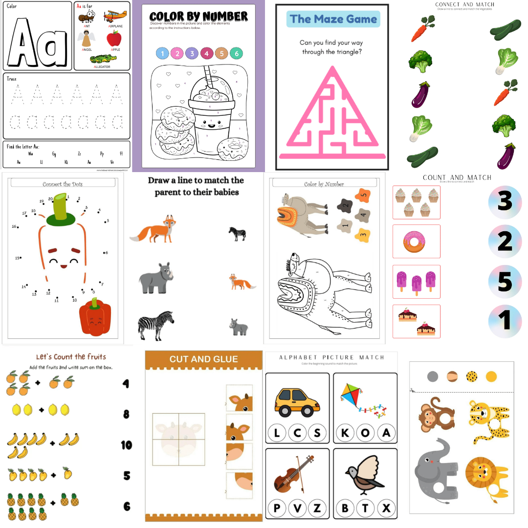 14000+ Kids Engaging Activity Printable Worksheets for 2 - 8 Years Old | Soft Copies