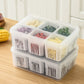 6 Grid Fridge Food Storage Organizer | Preserving Freshness of Cut Veggies and Fruits