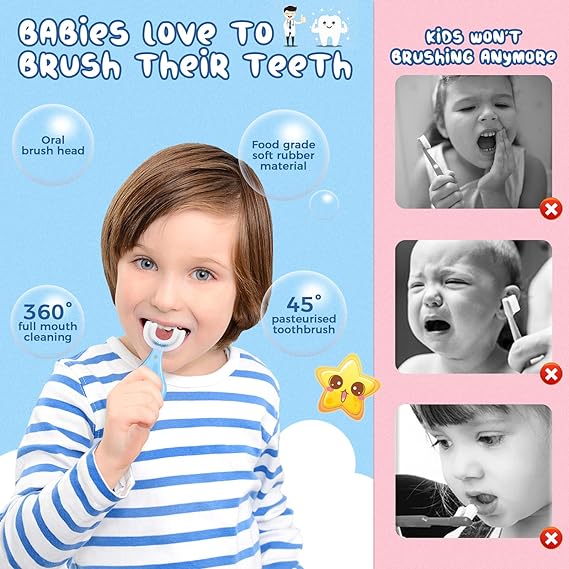 U Shaped Toothbrush for Kids - Buy 1 Get 1 Free ⚡