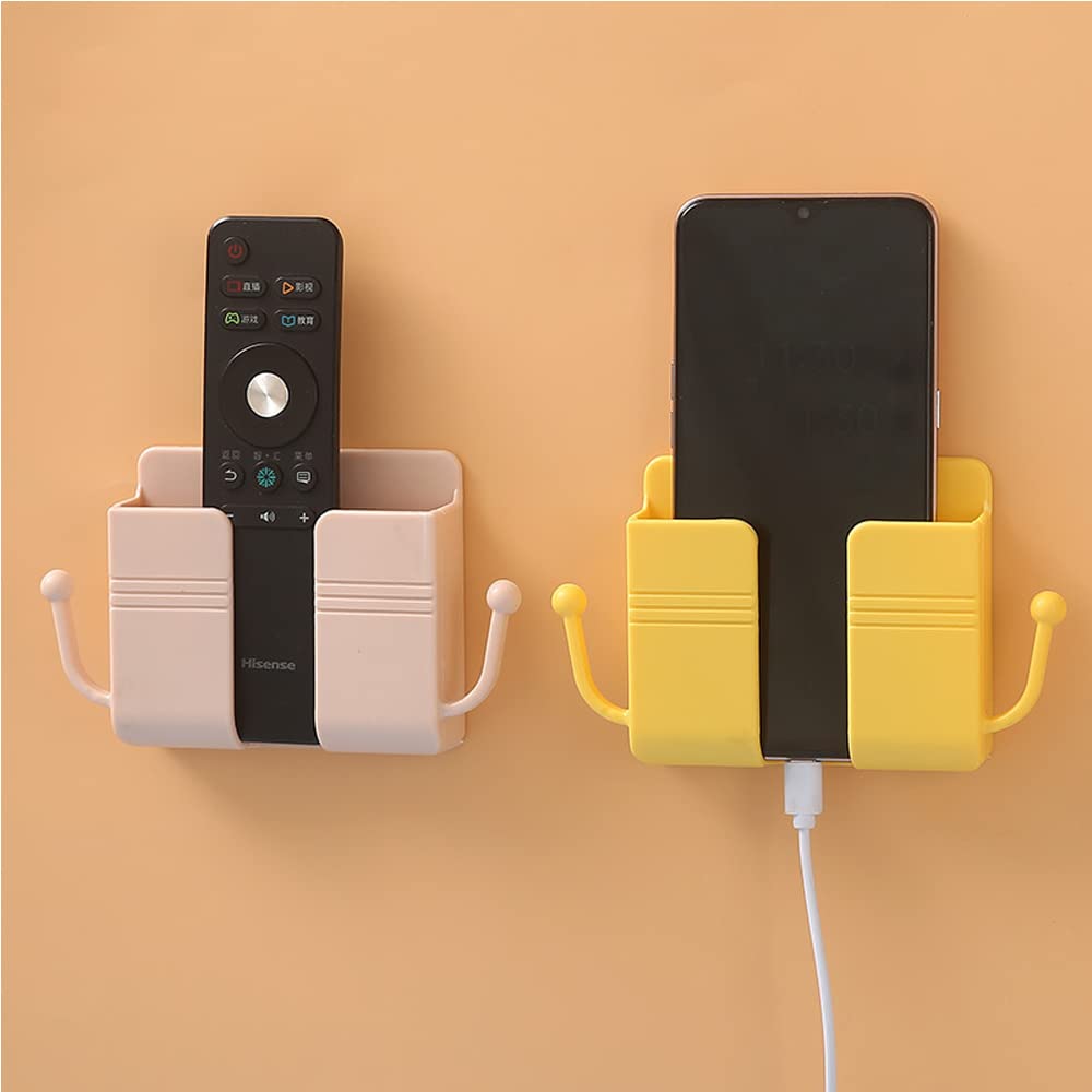 Multi-functional Wall Mounted Phone Holder with Hooks