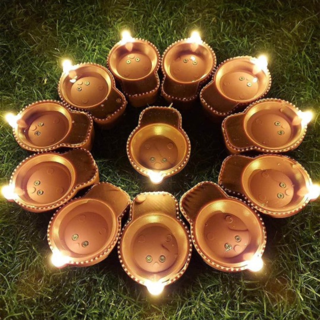 LED Water Sensor Magic Diyas with Ambient Lights (Pack of 6)- 🎆 Pre-Diwali Mega Sale 🌟