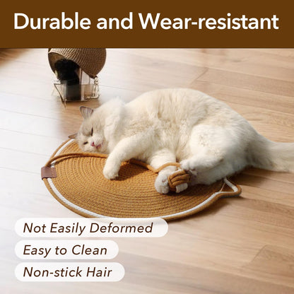 Cat scratch mat with interactive ball