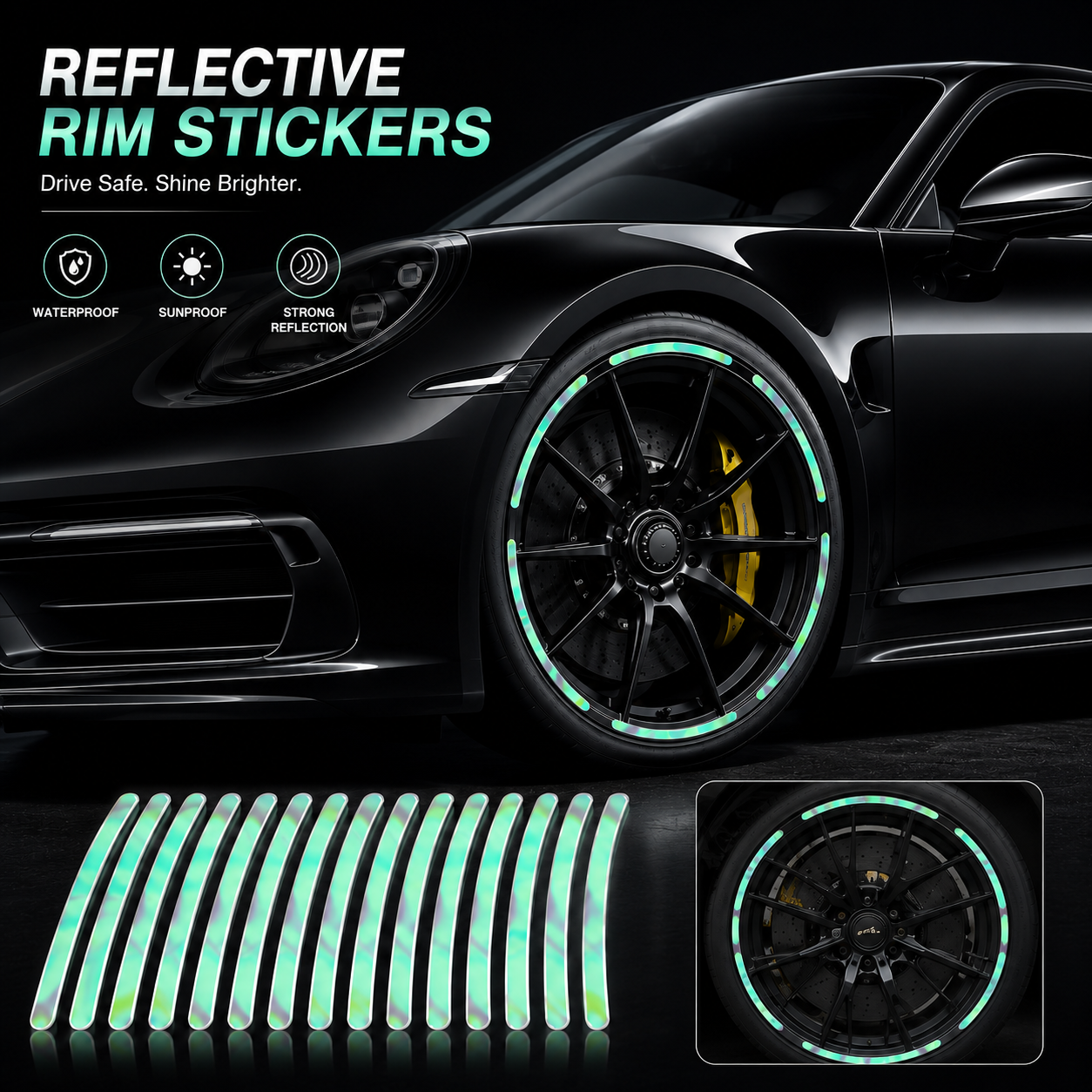 Reflective Wheel Rim Stickers