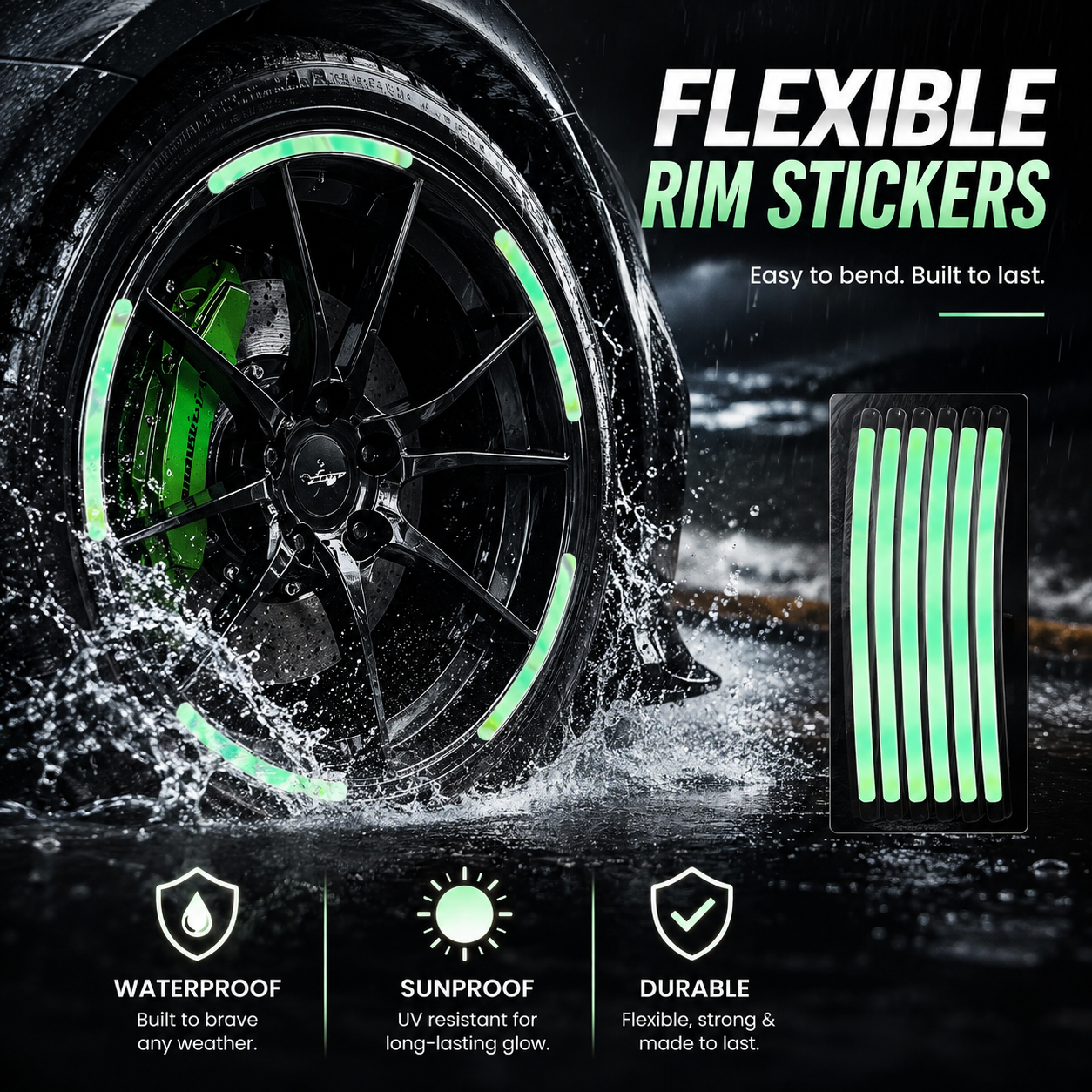 Reflective Wheel Rim Stickers