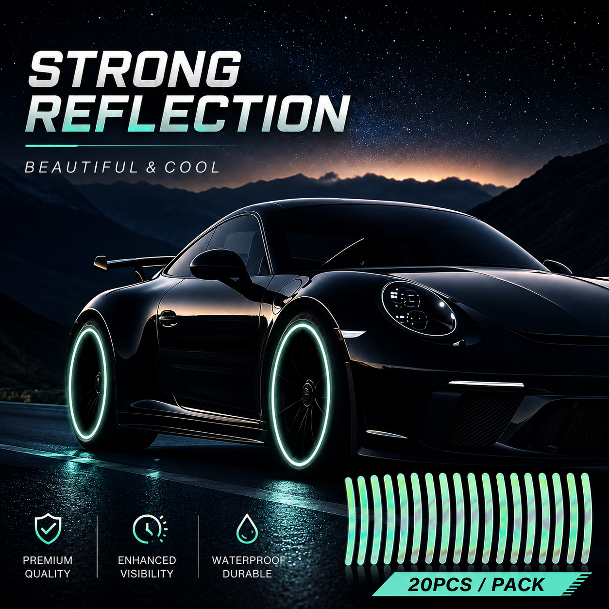 Reflective Wheel Rim Stickers