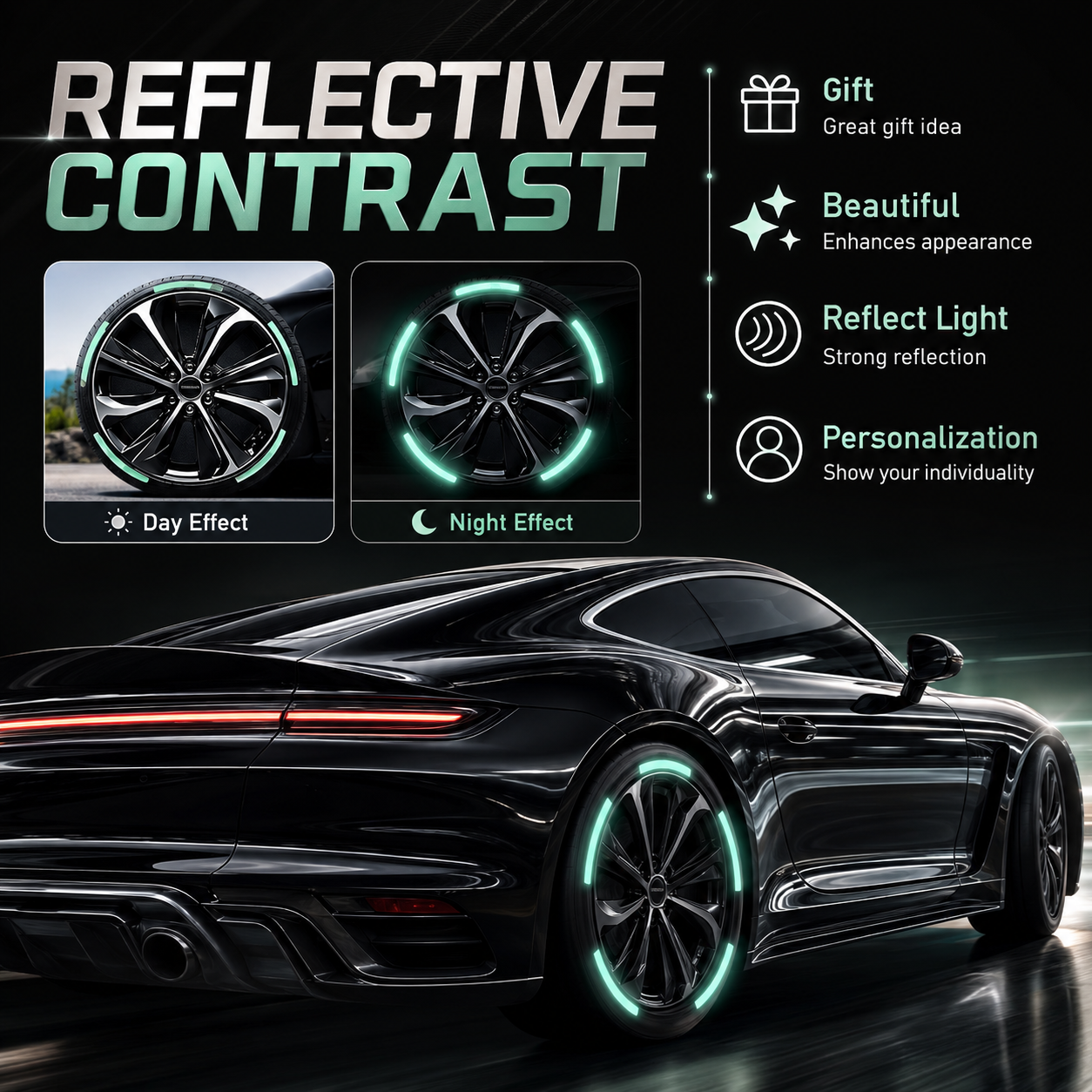 Reflective Wheel Rim Stickers