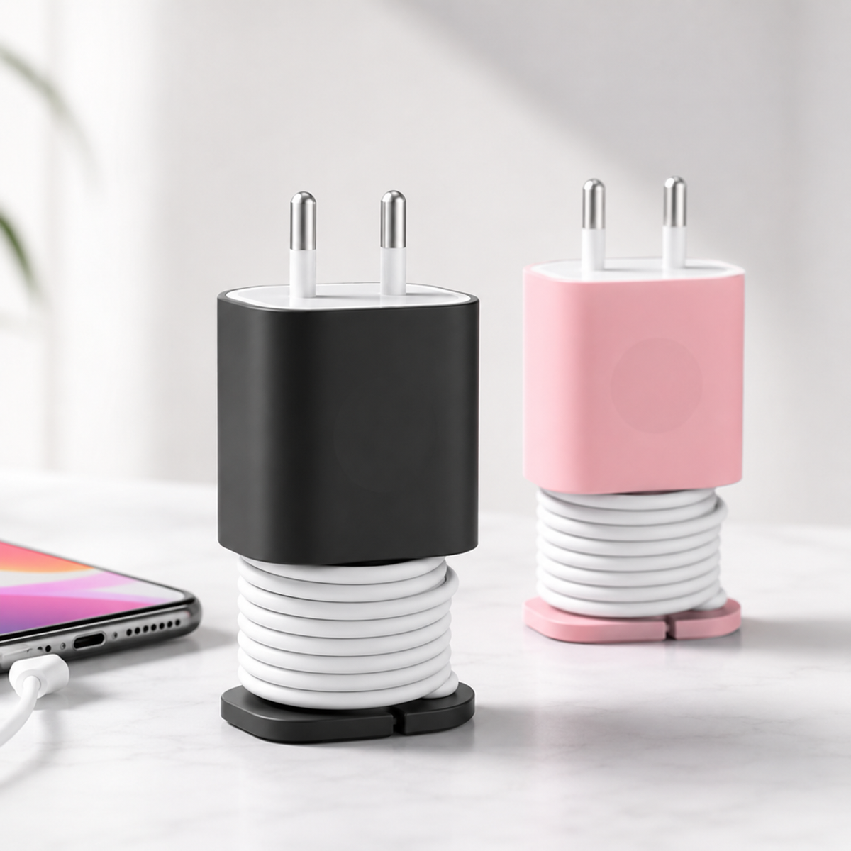 2-in-1 iPhone Charger Protector & Cable Winder