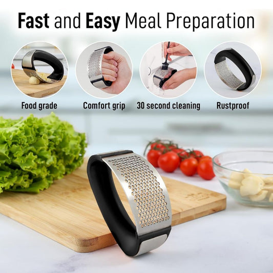 Stainless Steel Garlic Crusher (Pack of 2)
