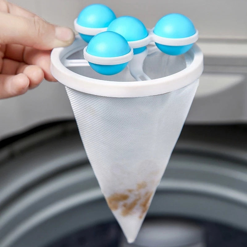Washing Machine Hair and Lint Catcher (3 Pcs) +(Free 5Pcs Cleaner Tablets)