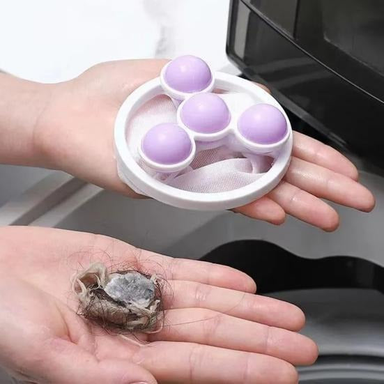 Washing Machine Hair and Lint Catcher (3 Pcs) +(Free 5Pcs Cleaner Tablets)