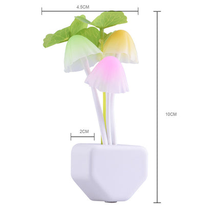 Auto On/Off Color Changing Sensor LED Mushroom Lamp