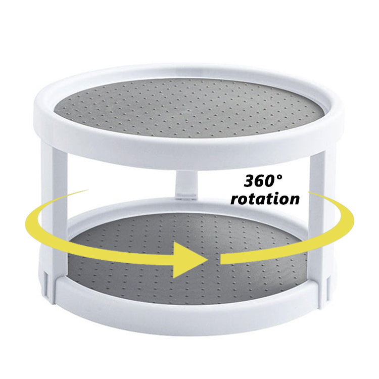 Multipurpose 2 Tier Rotating Storage Rack