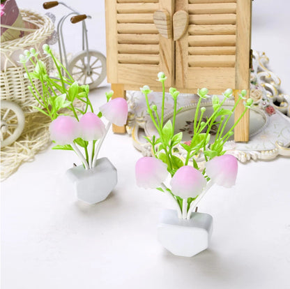Auto On/Off Color Changing Sensor LED Mushroom Lamp