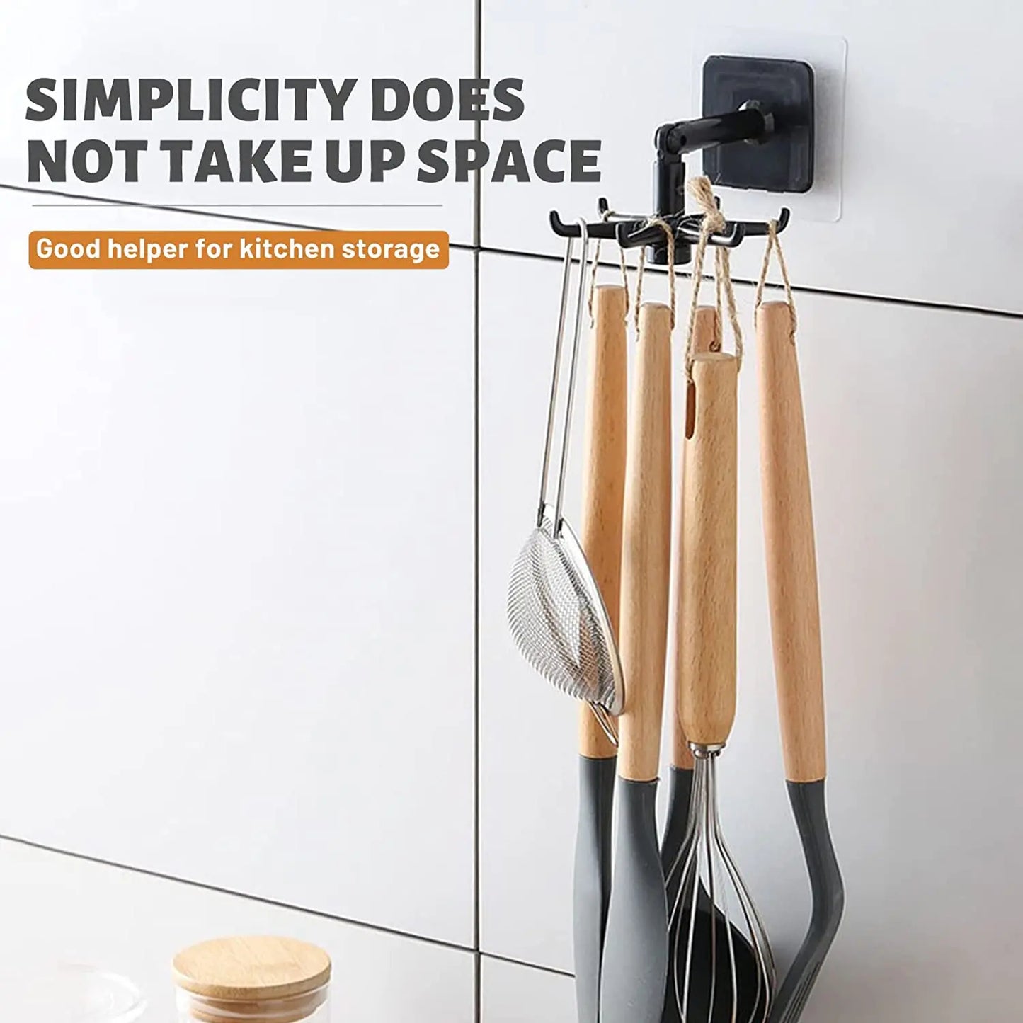 Multi-purpose 360° Rotating Folding Storage Hook