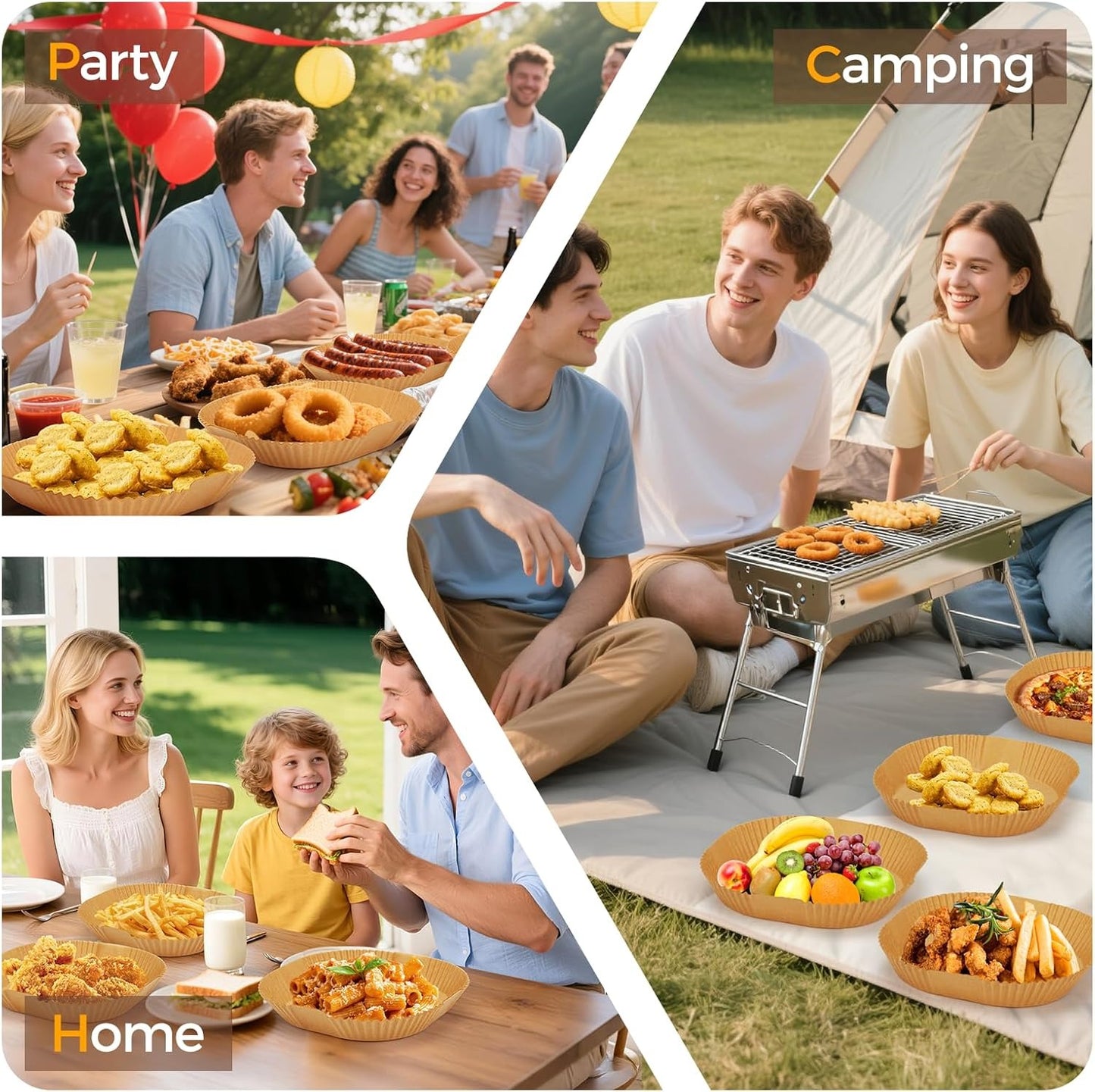 Air Fryer & Microwave Liners: Pack of 100Pcs