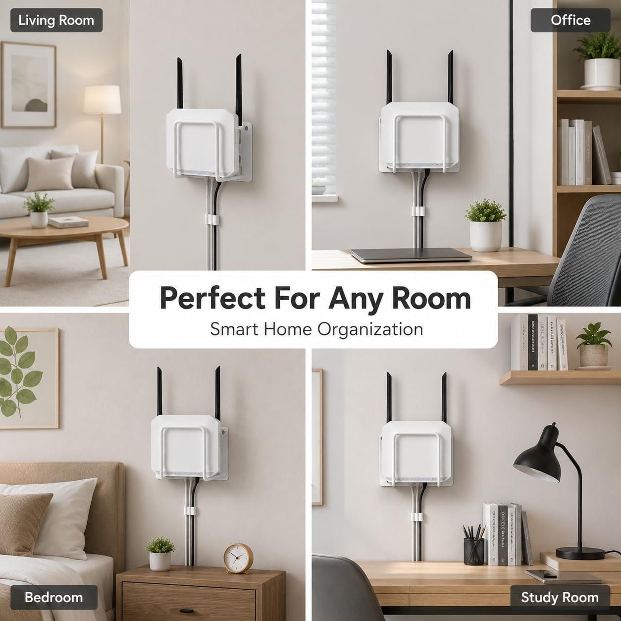 Metal Wall Mounted Shelf for WiFi Router & Modem