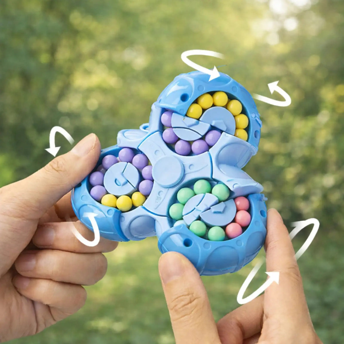 3-Wheel Rotating Bead Puzzle Spinner