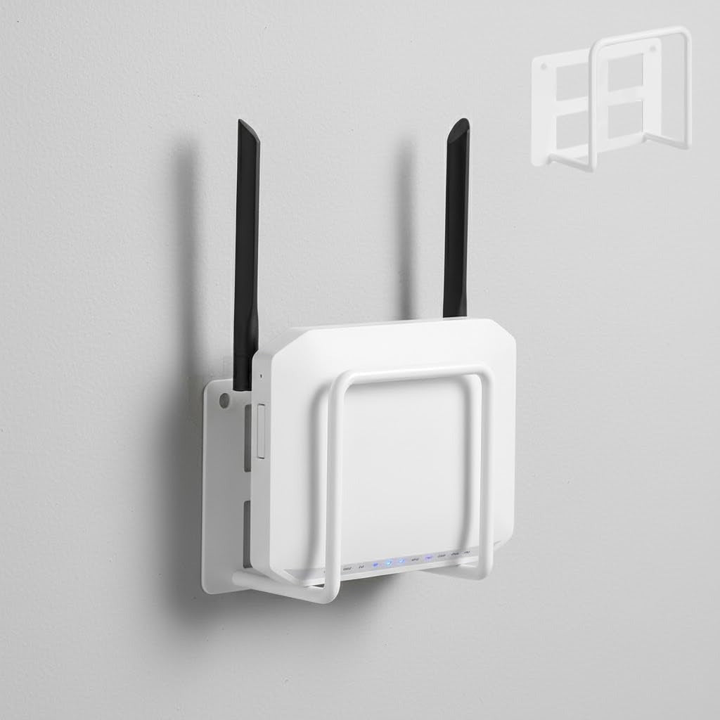 Metal Wall Mounted Shelf for WiFi Router & Modem