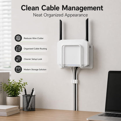 Metal Wall Mounted Shelf for WiFi Router & Modem
