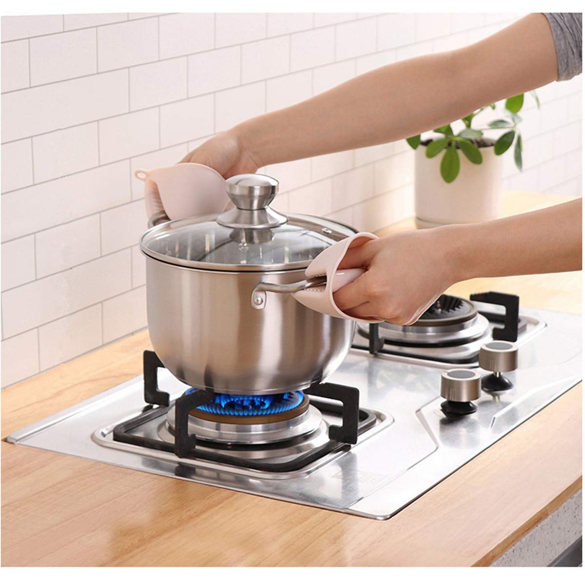 Silicone Mini Oven Mitts for Hot Pots, Pans & Air Fryer