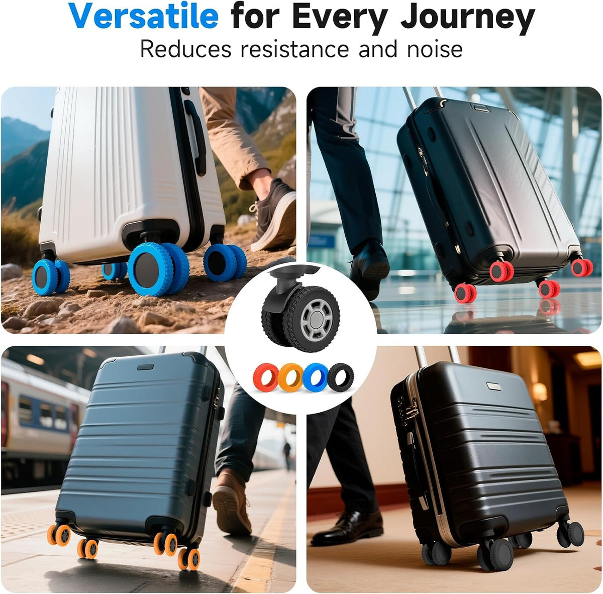 Luggage Wheel Covers 8Pcs