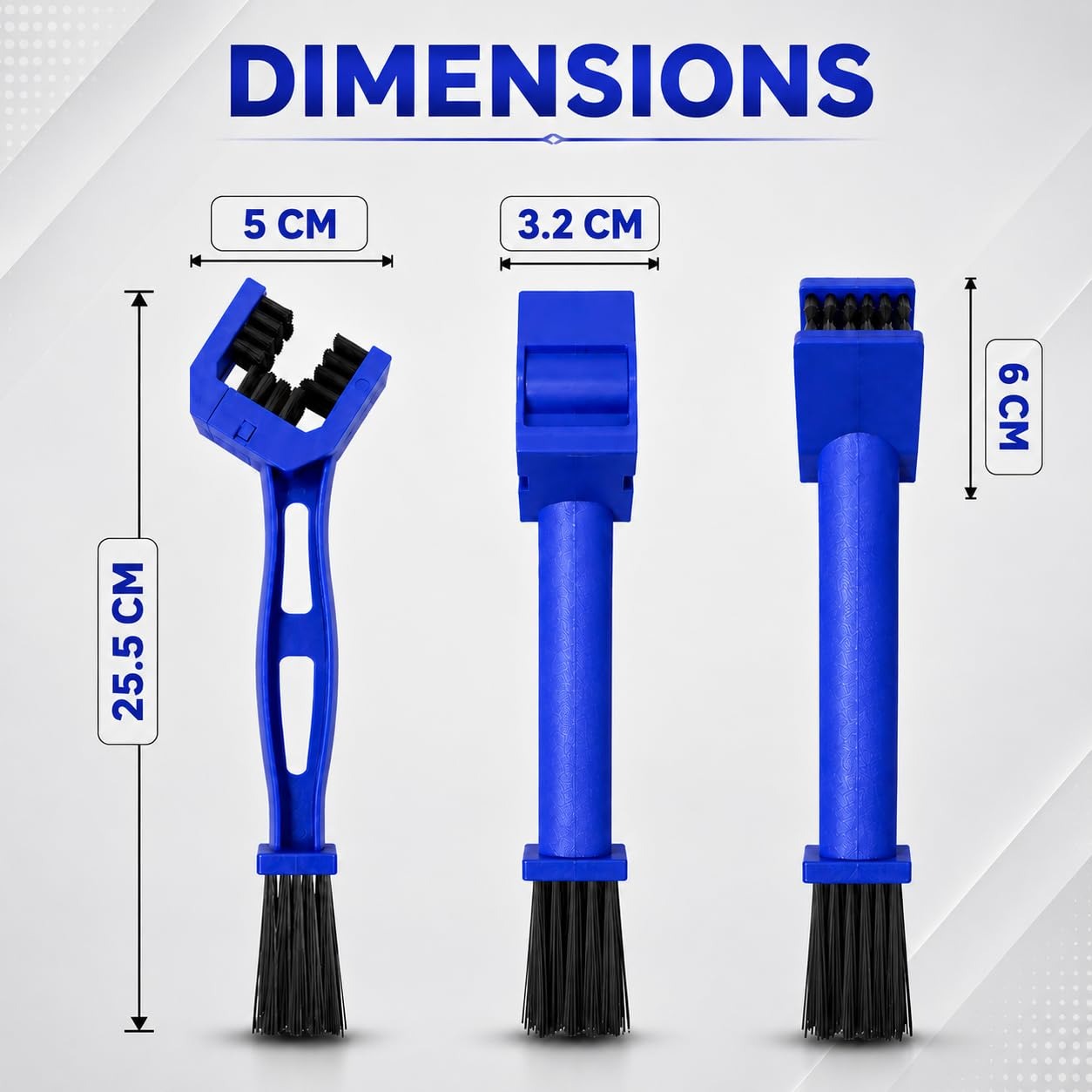 3-Sided Motorcycle Chain Cleaning Brush