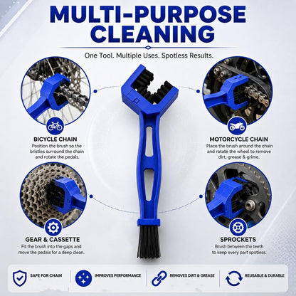 3-Sided Motorcycle Chain Cleaning Brush