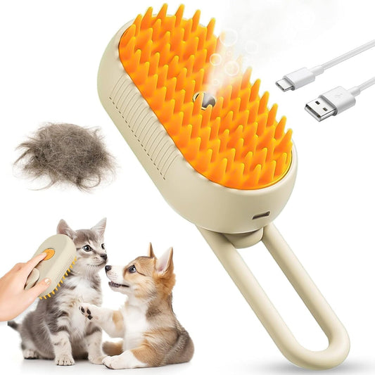 3 in 1 Pet Hair Removal Steam Comb, Perfect for Both Cats & Dogs 🐶🐱